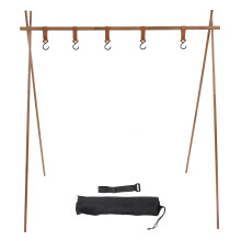 Portable Folding Hanging Rack For Camping And Travel Foldable Tripod Camping Hanging Rack Instant Setup Lightweight Aluminum Alloy Heavy Duty