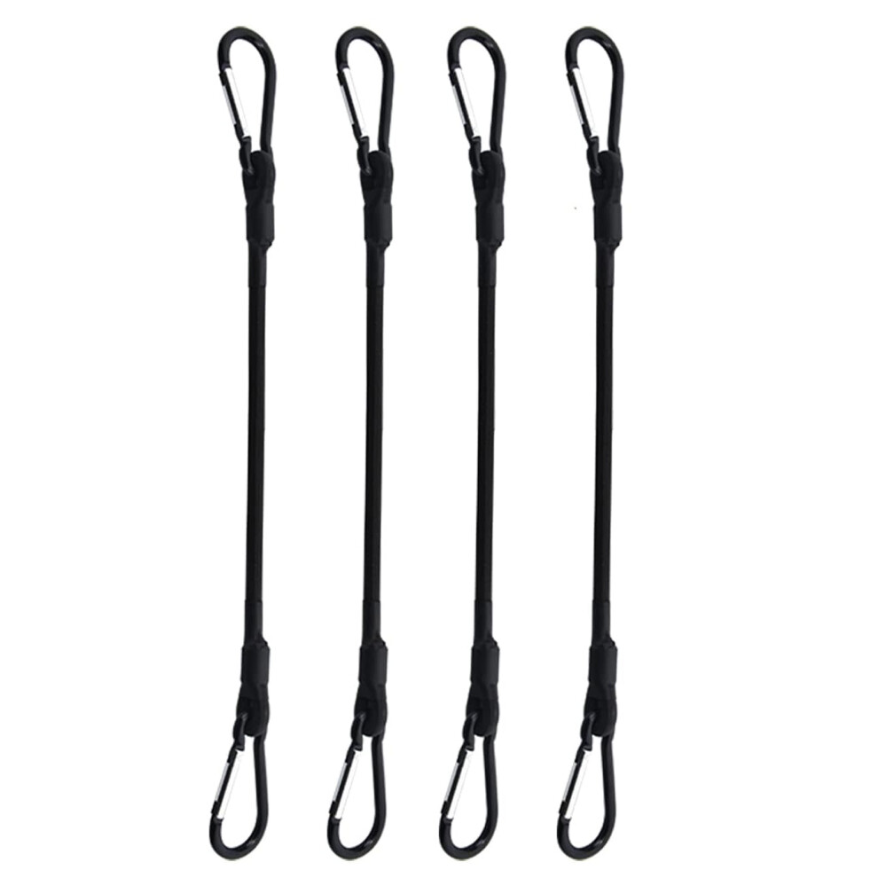 4Pcs Bungee Cords With Hooks, Extra Long Durable Outdoor Carabiner Elastic Rope, Polypropylene Yarn + Latex Silk, Ideal For Camping, Hiking, Bike Rack 9177303910785