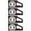4Pièces D'angle Toit Noir Pour Usage Extérieur 10