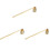 3Ud Apagavelas De Acero Con Capucha Recta Dorado Ideal Para Velas 2