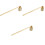 3Ud Apagavelas De Acero Con Capucha Recta Dorado Ideal Para Velas 3