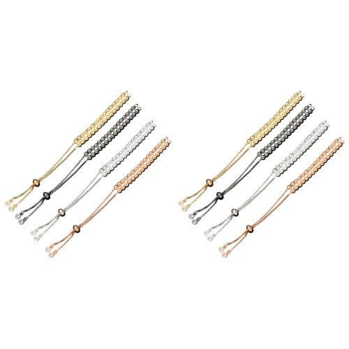 8Ud Pulseras Moda DIY De Latón Con Ajuste Fácil Multicolor 1