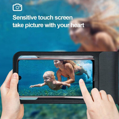 Capa flutuante à prova d'água para celular, transparente e à prova d'água, para celulares de 4 a 7,2 polegadas, com praticidade aprimorada. 2