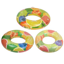 Fruit Printing Inflatable Float Swimming Ring Adult Size Pool Floats Beach Toy Top Grade PVC Durable Lightweight Design For Water Fun Easy Portability