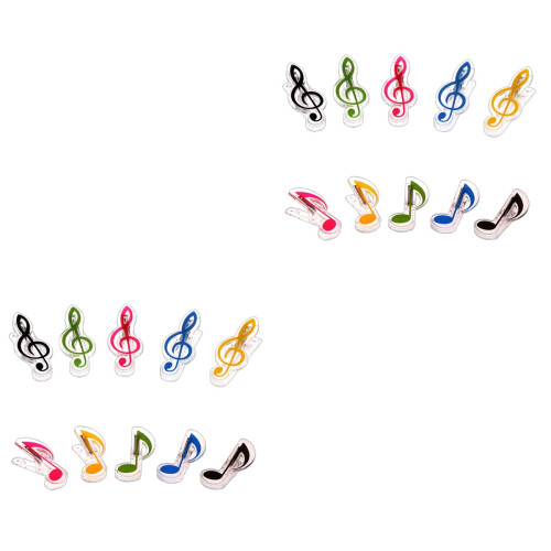 20Pièces Clips Tenue Partition Piano Colorés En PP Usage Durable 2