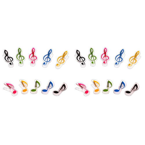 20Pièces Clips Tenue Partition Piano Colorés En PP Usage Durable 1