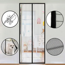 Retractable Screen Door, Magnetic Closure for Hands-Free Convenience, Strong Magnetic Points for Quick Sealing (110 * 210cm)