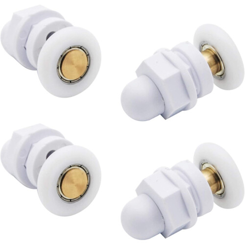 Replacement Shower Door Rollers, Stainless Steel Smooth Sliding, Easy Installation, Versatile Usage, 4Pcs Ultra-Quiet Bathroom Accessories