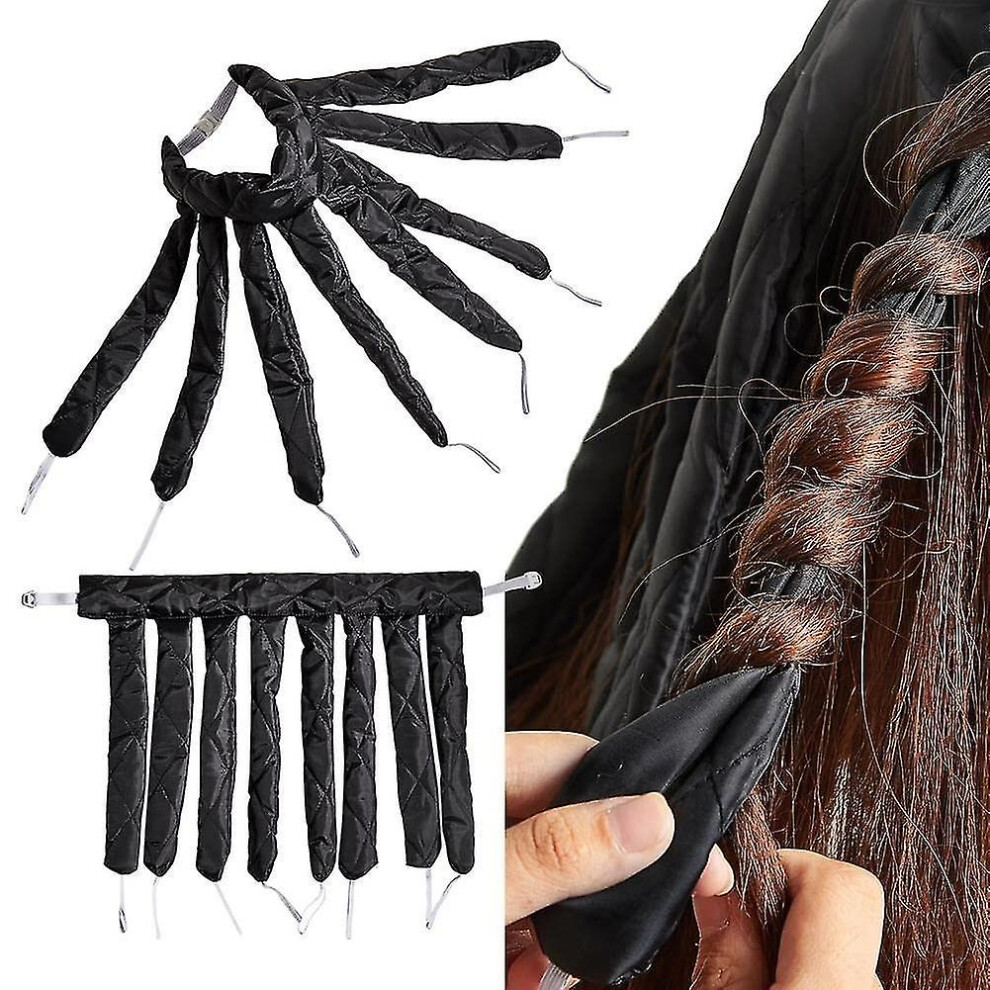 Portable Hair Curlers Heatless, No Heat Damage Curling Iron with Eight Claw Design, Flexible & Easy Use, for Natural Curls, Reusable Overnight, Satin