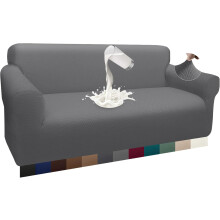 Granbest Couch Cover, Elegant Light Grey Slipcover With High Density Fabric, Suitable For 140-190Cm Couch
