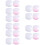 20Pièces Tampon Manicure Silicone Coloré Outil Impression Ongles 11