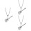 3Pièces Pendentif Argenté Unisexe 6