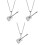3Pièces Pendentif Argenté Unisexe 3