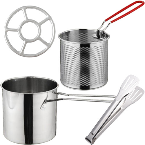 2Ensembles Panier Friteuse Multifonction Cuisson Snack Assorti