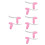 8Pièces Leviers Velo Rose Aluminium ABS Réactif Usage Polyvalent 7