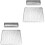 2Pièces Coussin Poignet Argenté PU Cuir Support Stable Pour 3