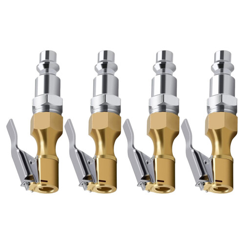 8Pièces Accessoire Métal Gonfleur Auto À Clip Serrage Renforcé 1