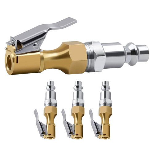 8Pièces Accessoire Métal Gonfleur Auto À Clip Serrage Renforcé 2