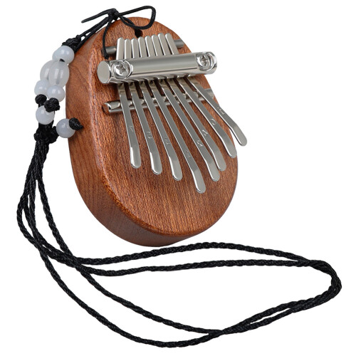 2Pièces Kalimba Pouce Bois Solide 8 Clés Instrument Compact Multi Ton