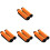 8Pièces Caches Bagage Orange Solides Pour Usage Extérieur 4