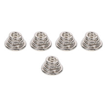 40Pcs Silver Spring O-Rings Zinc Alloy Multi-Purpose Curtain Buckles