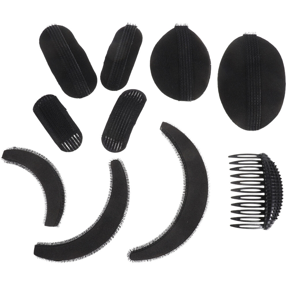 Totority Unisex Black 3Sets Hair Fluffy Tools Sponge Puff Pads For Volume And Styling