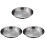 3Pcs Smooth Surface Stainless Steel Dumpling Plates Food Storage Dish 2