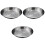 3Pcs Smooth Surface Stainless Steel Dumpling Plates Food Storage Dish 3
