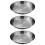 3Pcs Smooth Surface Stainless Steel Dumpling Plates Food Storage Dish 8
