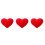 3Pcs Soft Plush Heart Pillow Cushion Red Decorative Throw Pillow 5