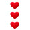 3Pcs Soft Plush Heart Pillow Cushion Red Decorative Throw Pillow 9