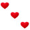 3Pcs Soft Plush Heart Pillow Cushion Red Decorative Throw Pillow 10