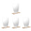 4Pcs Irregular Frameless Desk Mirrors with Stand Multi Color for Home 4