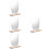 4Pcs Irregular Frameless Desk Mirrors with Stand Multi Color for Home 9
