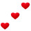 3Pcs Soft Plush Heart Pillow Cushion Red Decorative Throw Pillow 6