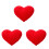 3Pcs Soft Plush Heart Pillow Cushion Red Decorative Throw Pillow 3