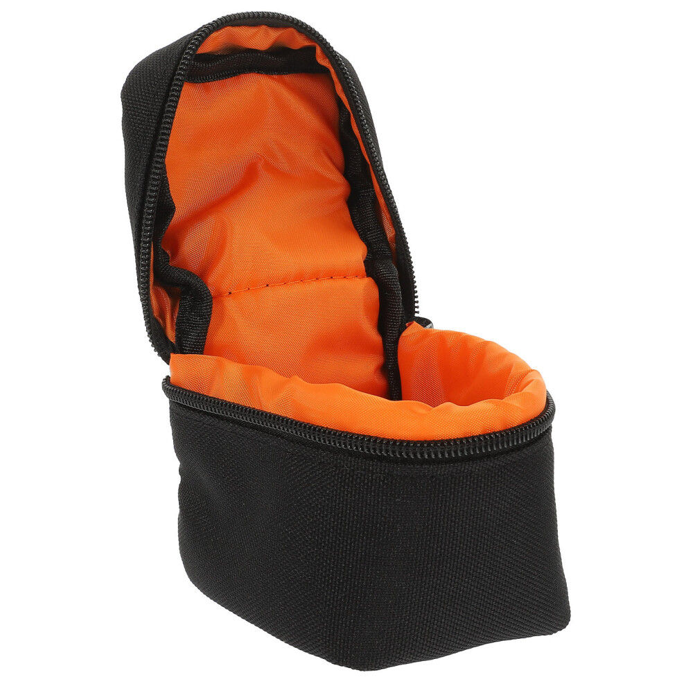 3Pcs Lightweight Camera Lens Pouch Shockproof Zipper Storage Bag Black 3602353618467