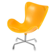 2Pcs Yellow Miniature Plastic Chair for Kids Mini House Decor