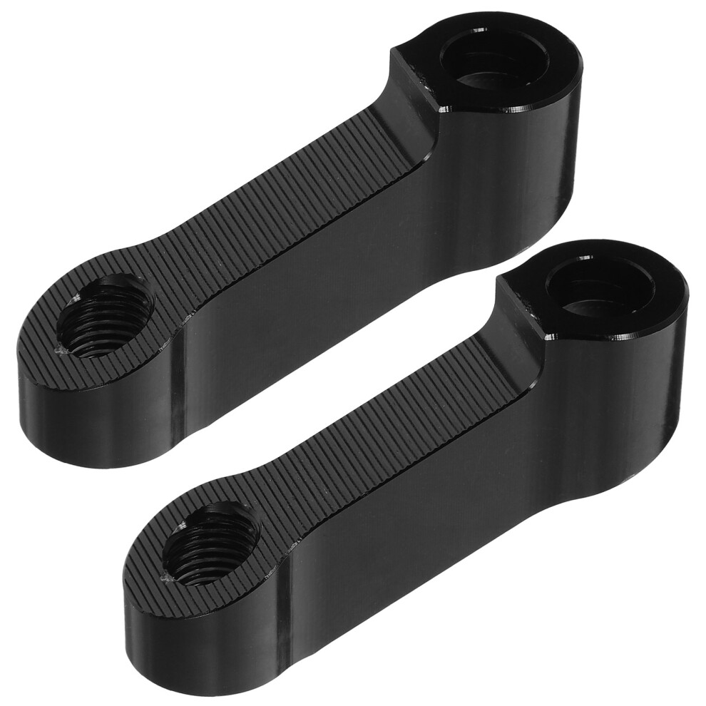 3Sets Aluminum Motorcycle Mirror Mount Riser Extension Bracket Black 3602353618641