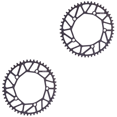 2Pcs Professional Black Bike Single Chain Ring 130Mm Bcd Accessories 2