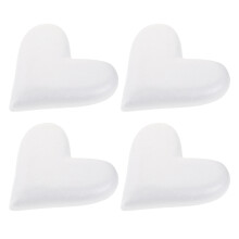 8Pcs White Foam Heart Shapes for DIY Painting Crafts and Wedding Decor