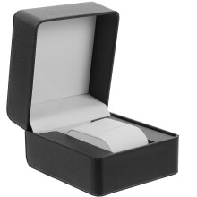 3Pcs PU Single Watch Storage Case Organizer Display Box Black