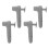 8Pcs Easy Install Grey Door Handle Safety Covers Soft Tpr Sleeves 2