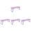 4Pcs Durable Purple Nail Art Hand Rest Cushion ABS Foldable Design 4