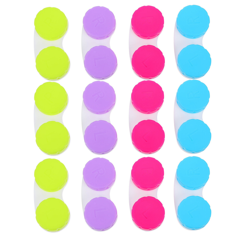Vaguelly 90Pcs Travel Eye Lens Case Assorted Colors Plastic Lightweight Box