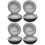 4Pcs Travel Watch Carrying Case Black Shockproof Soft Lining 7