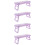 4Pcs Durable Purple Nail Art Hand Rest Cushion ABS Foldable Design 10
