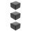 3Pcs PU Single Watch Storage Case Organizer Display Box Black 8