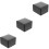 3Pcs PU Single Watch Storage Case Organizer Display Box Black 5