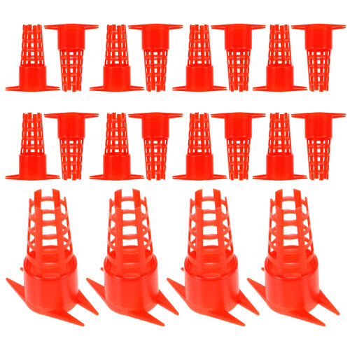 60Pcs Red Plastic Bee Breeding Cages for Protection 1